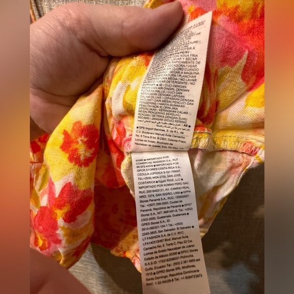 Old Navy | Fitted Linen-Blend Tie-Shoulder Cropped Cami Top Size Large- smocked - Picture 6 of 12